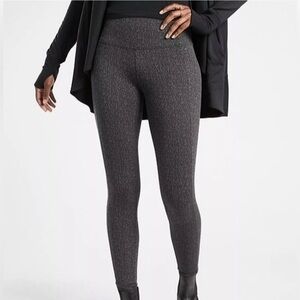 Athleta Delancey Textured Tight Mid Rise Lounge Leggings Women Size M